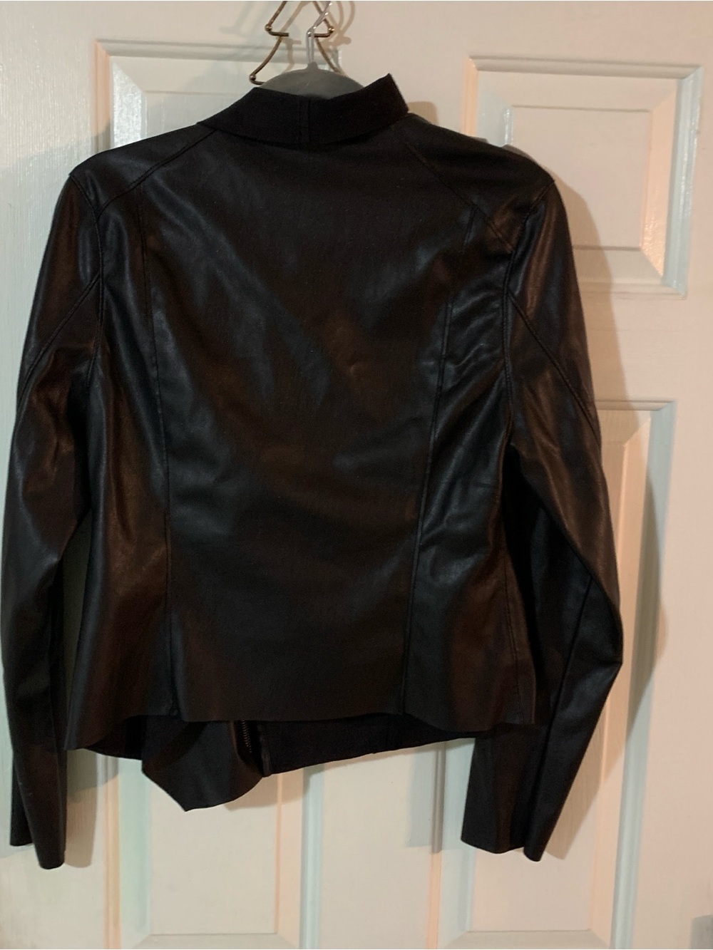 BlankNYC Women’s Black Faux Leather Asymmetrical Zip Jacket - Picture 3 of 7